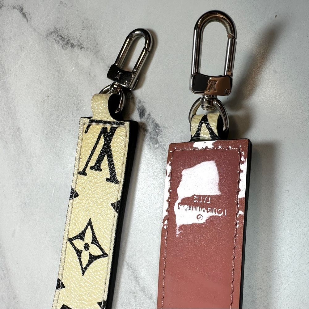 Louis Vuitton Bag Strap Monogram b&w Pink patent leather shoulder bandouliere LV - Picture 5 of 10